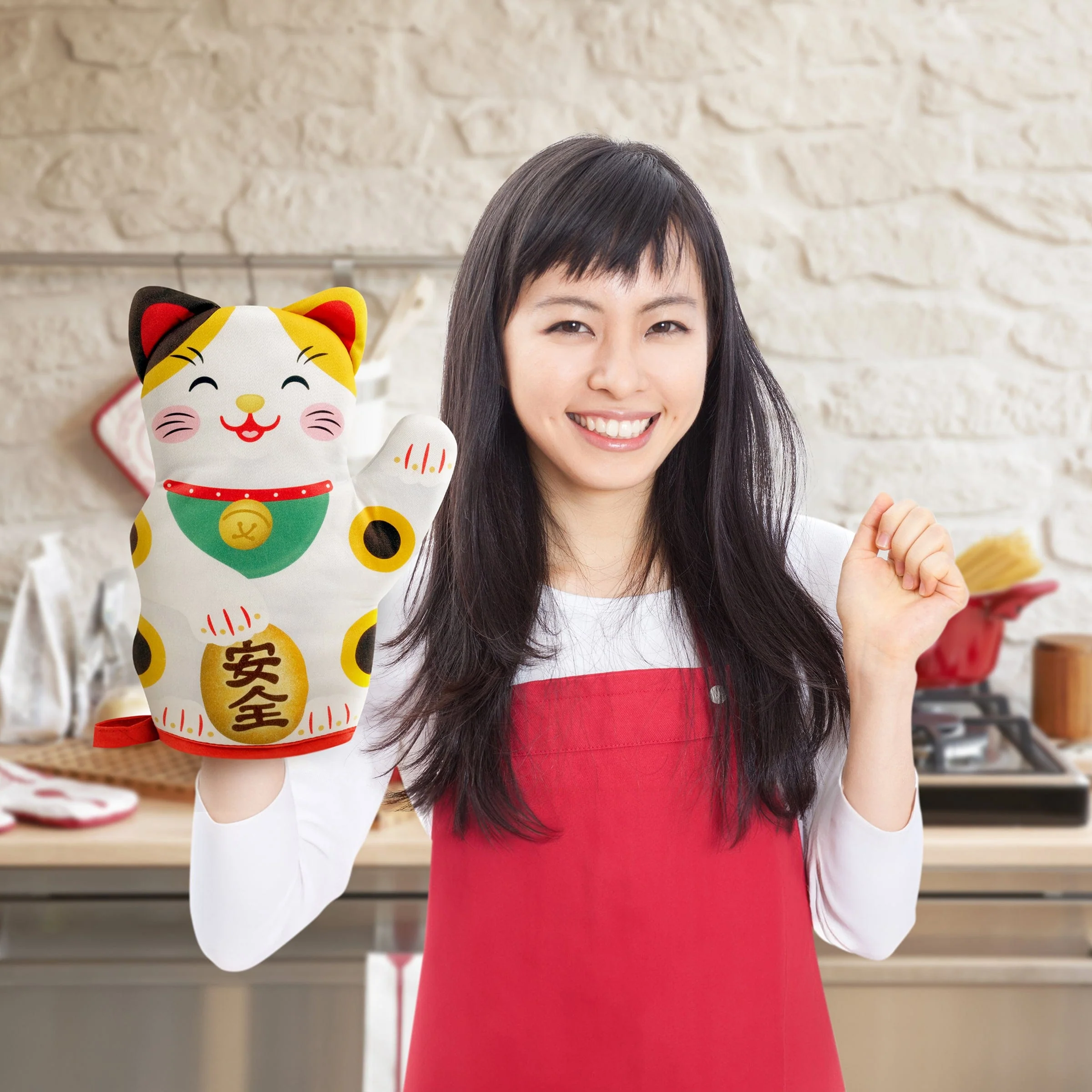 FELINE LUCKY - Oven Mitt - Image 4